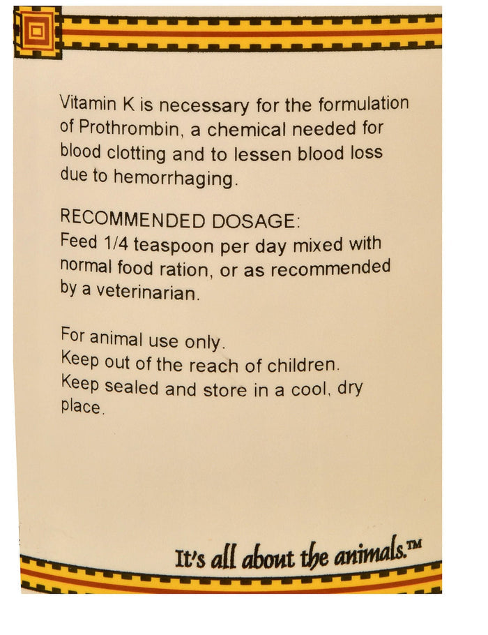 Mega K by Animed Vitamin K Powder Supplement for Dogs - AXG6 - 2
