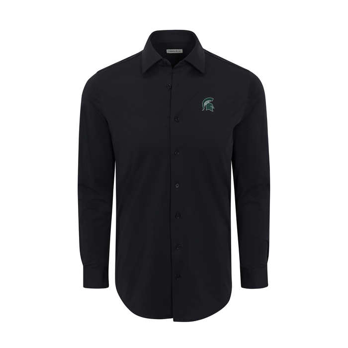 Michigan State Apex Performance Dress Shirt Black