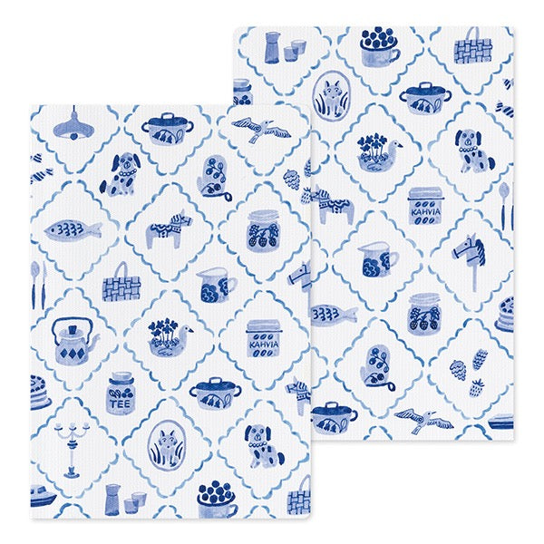 Midori B6 Yuru Log Notebook - Blue Nordic
