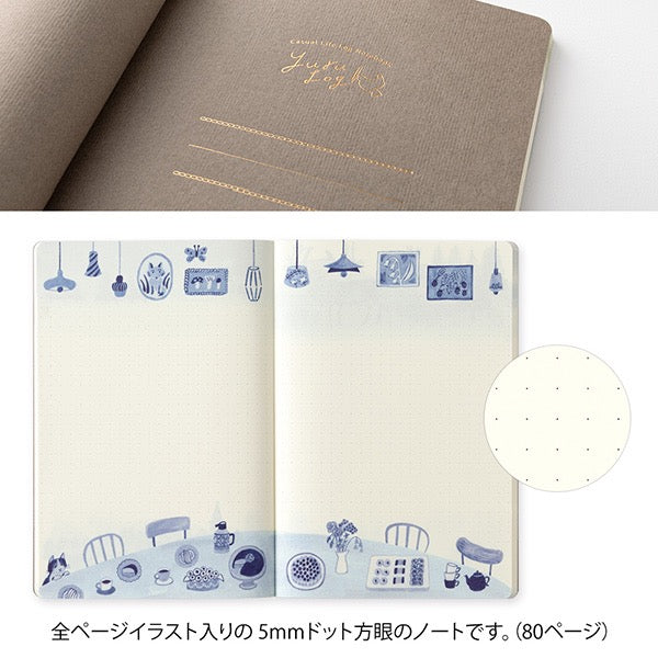 Midori B6 Yuru Log Notebook - Blue Nordic
