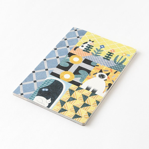 Midori B6 Yuru Log Notebook - Cat Pattern