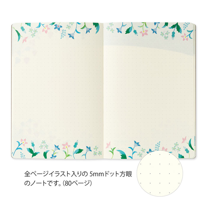 Midori B6 Yuru Log Notebook - Floral
