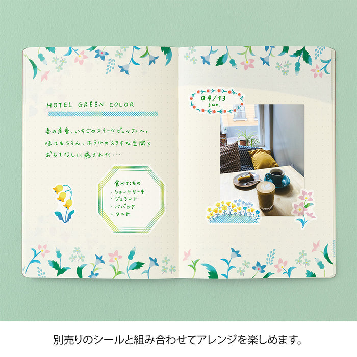 Midori B6 Yuru Log Notebook - Floral