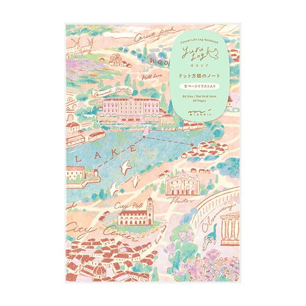 Midori B6 Yuru Log Notebook - Travel and Hotel