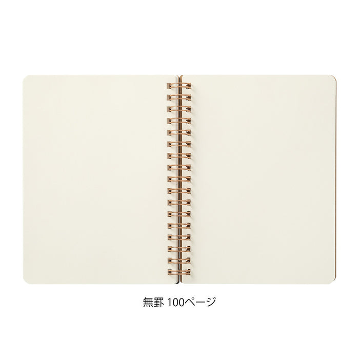 Midori Ring Notebook Grain B6 - Green