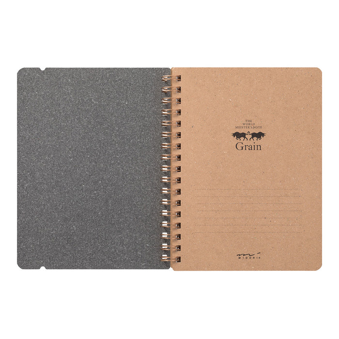 Midori Ring Notebook Grain B6 - Green