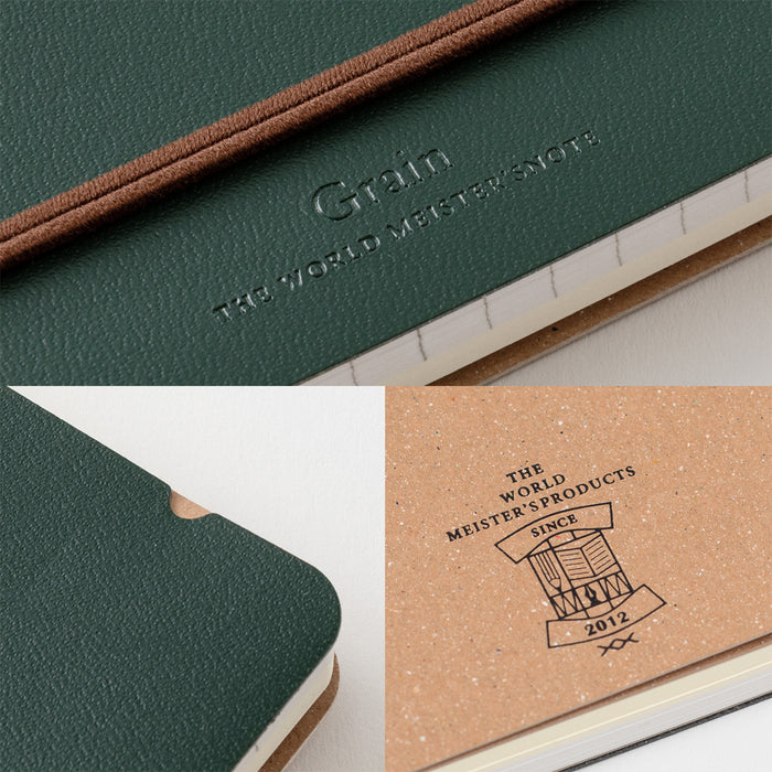 Midori Ring Notebook Grain B6 - Green