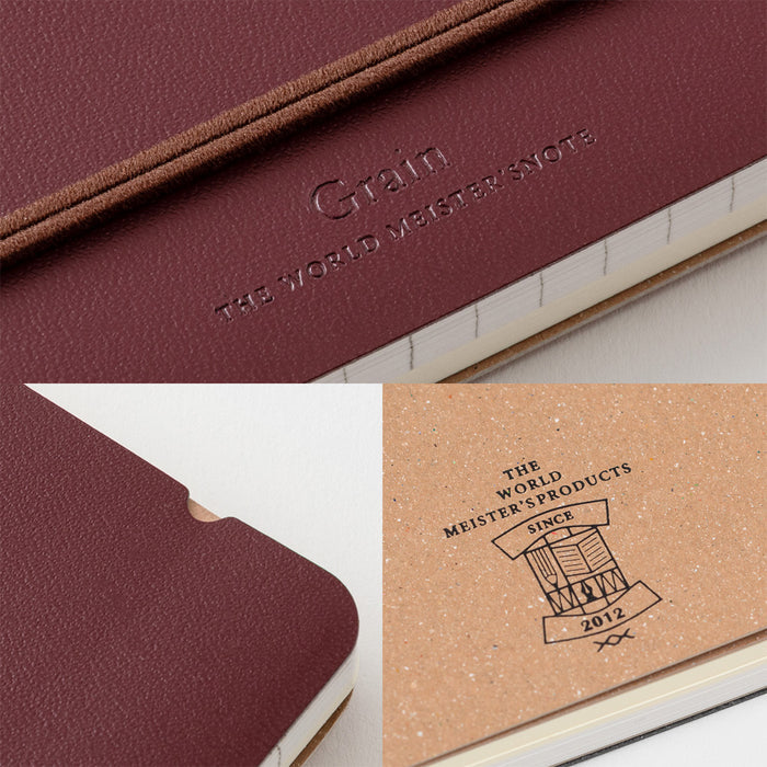 Midori Ring Notebook Grain B6 - Red