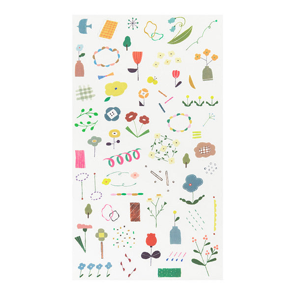 Midori Transfer Sticker for Journaling | Nordic Flowers