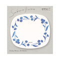 Midori Translucent Sticky Notes | Blue flowers