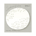 Midori Translucent Sticky Notes | Gray Flower