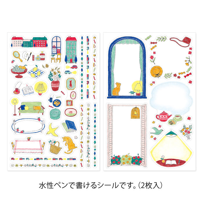 Midori Yuru Log Decorative Stickers - Daily Life