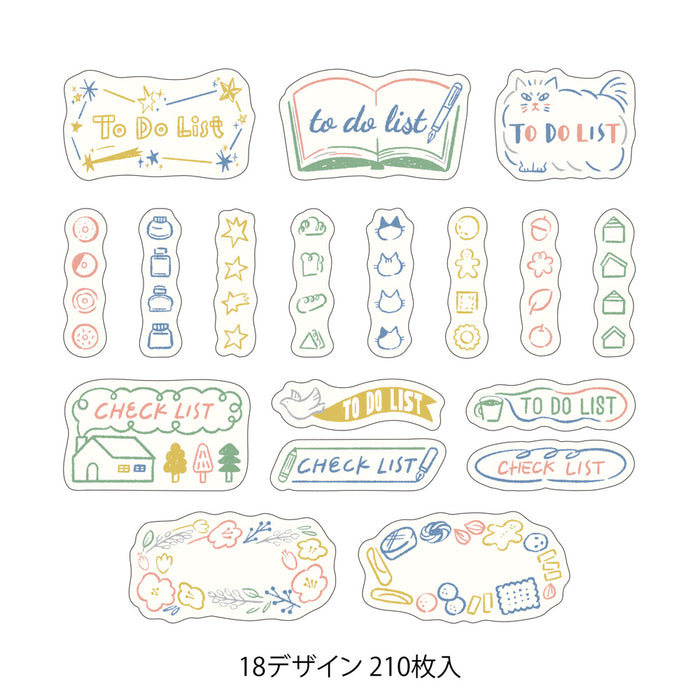 Midori Yuru Log Roll Stickers - List