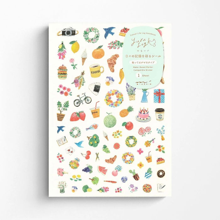 Midori Yuru Log Sticker Sheet | Everyday Motif