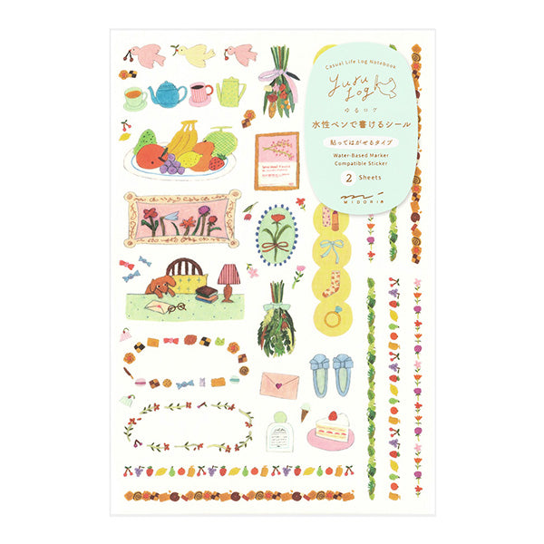 Midori Yuru Log Stickers - My Life