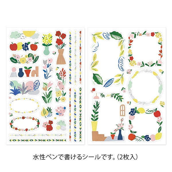Midori Yuru Log Stickers - Textile