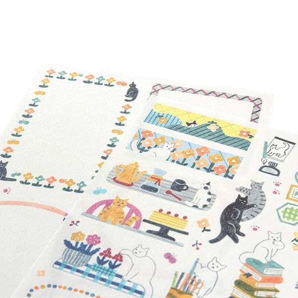 Midori Yuru Log Stickers | Cat