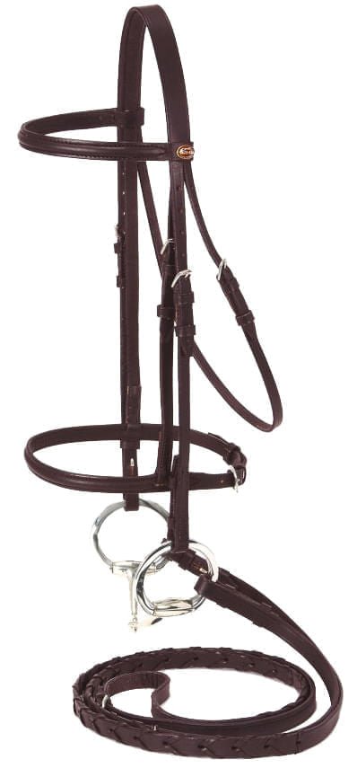 Miniature Raised Snaffle Bridle, Brown - JTIAEA - 1