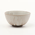 Mino Ware Black Soil Rice Bowl Tokusa Round