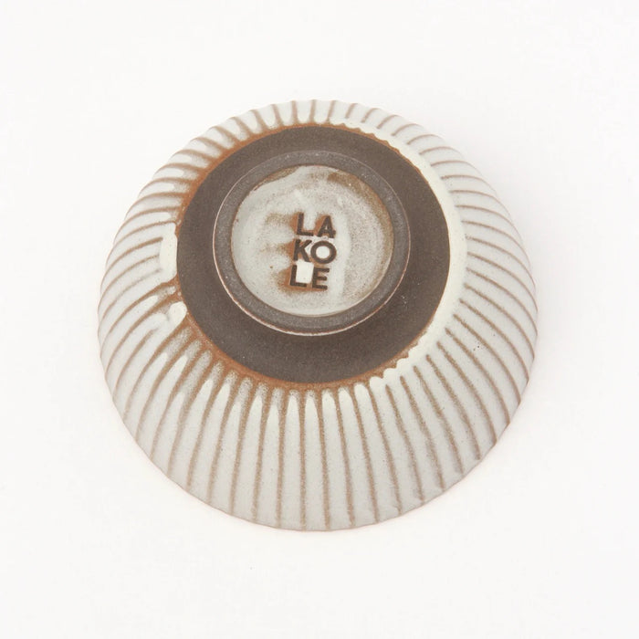 Mino Ware Black Soil Rice Bowl Tokusa Round