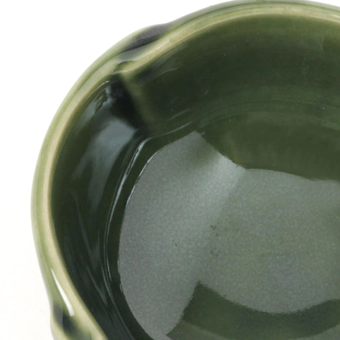 Mino Ware Budding Flower Bowl | Green