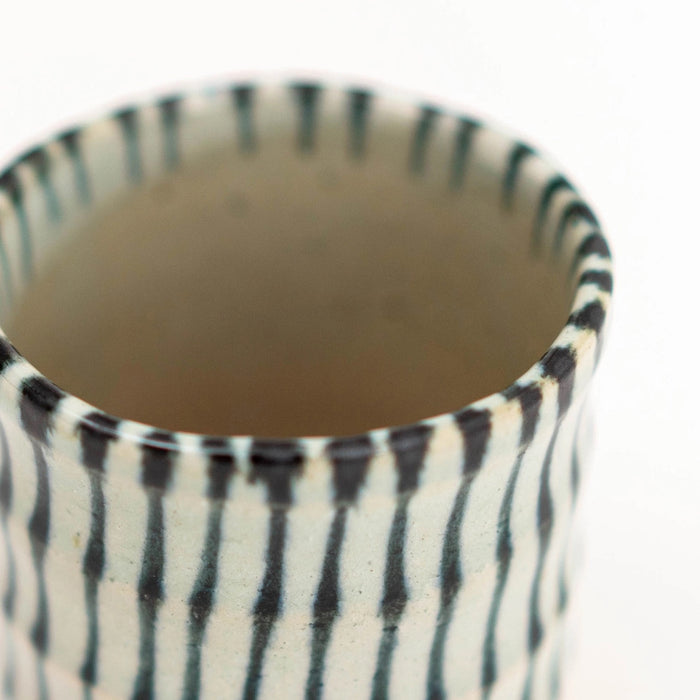 Mino Ware Stripes Japanese Handmade Teacup