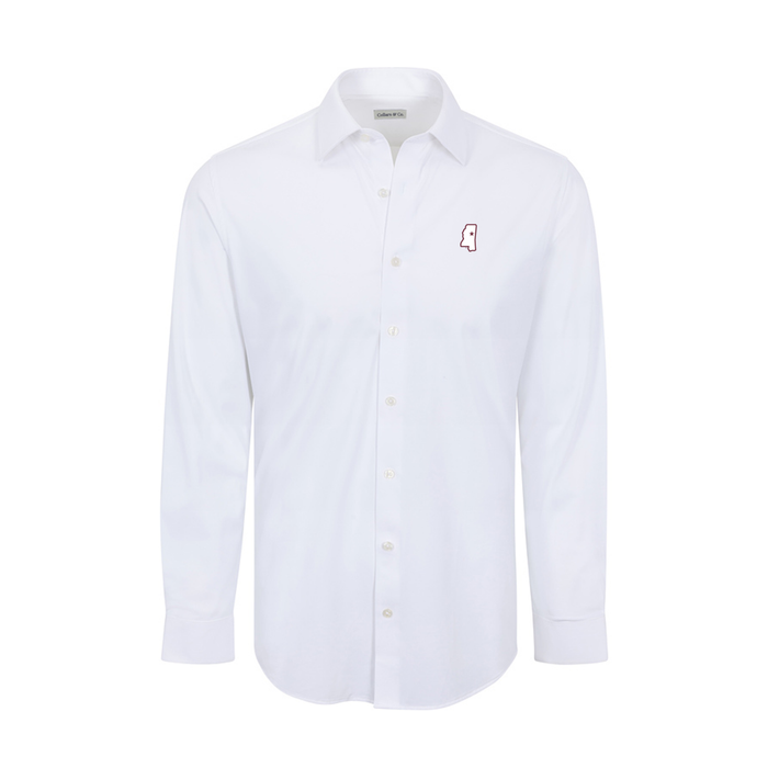 Mississippi State Apex Performance Dress Shirt White