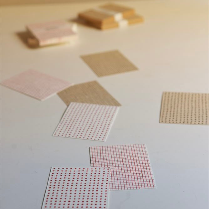 Mitsou Letterpress Card - Lattice/Red
