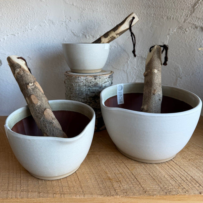 Motoshige Mortar Bowl & Pestle | White