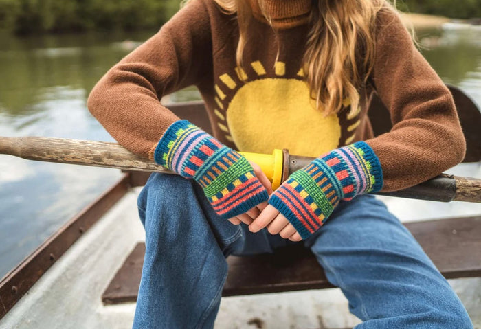Multi Stripe Wristwarmers
