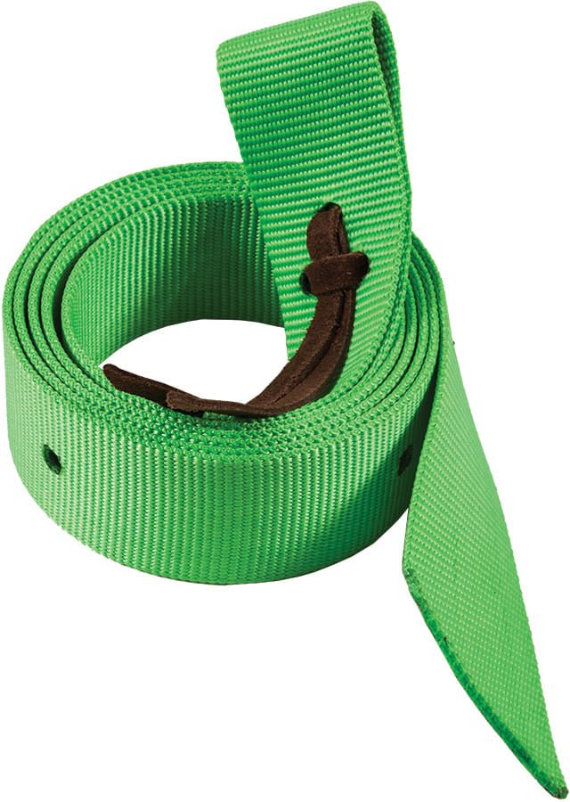 Mustang Neonz 6 Foot Nylon Tie Strap with Leather Tie - 121XG - Lime Green - 1
