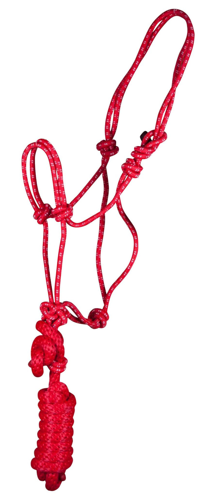 Mustang Rope Halter and Lead, Colt - 121KQ - Red/White - 1
