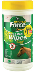 Nature's Force Face & Body Pest Preventative Wipes for Horses - CA2J - 1
