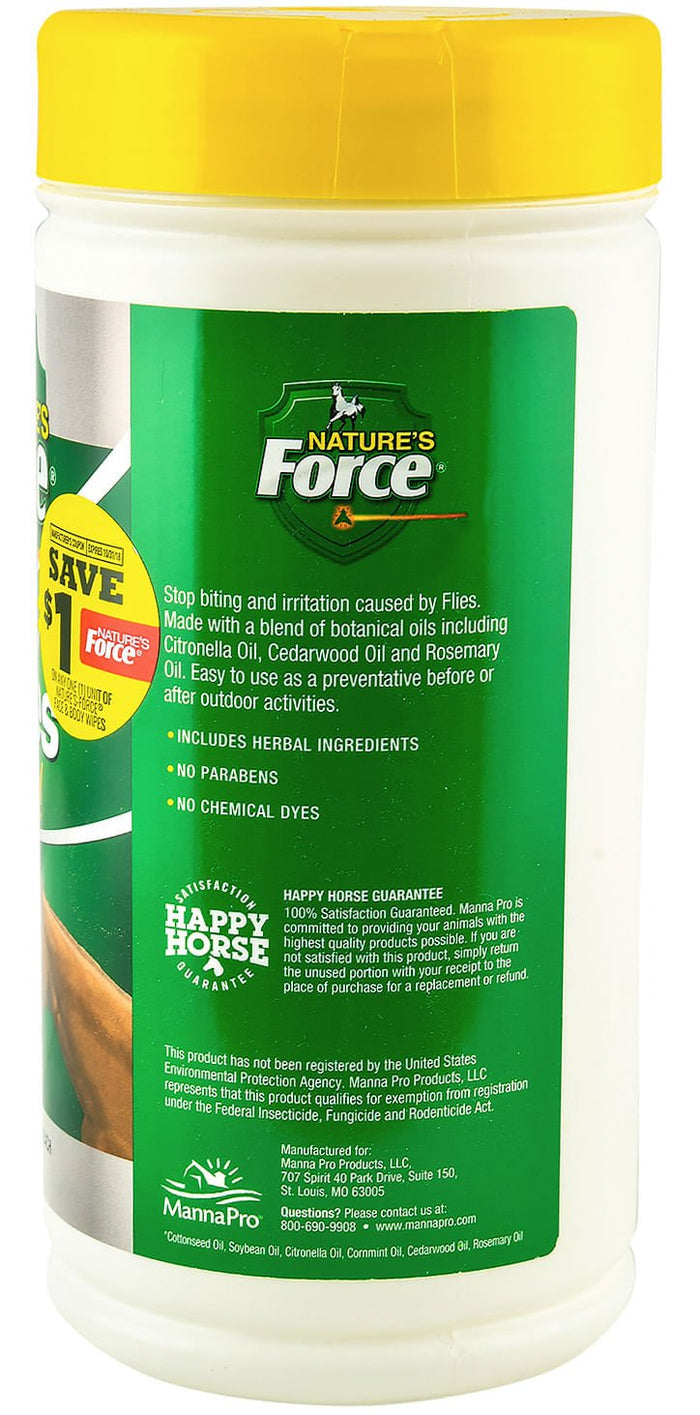 Nature's Force Face & Body Pest Preventative Wipes for Horses - CA2J - 3