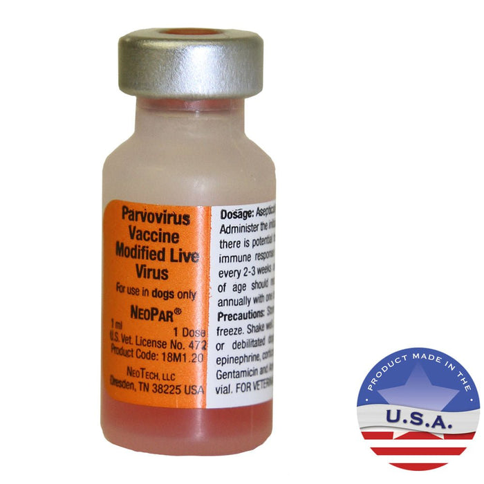 NeoPar Parvo Vaccine for Dogs - NEO3 - 1 Dose - 5