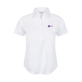 New York University Women's Cap Sleeve Semi Spread Polo White
