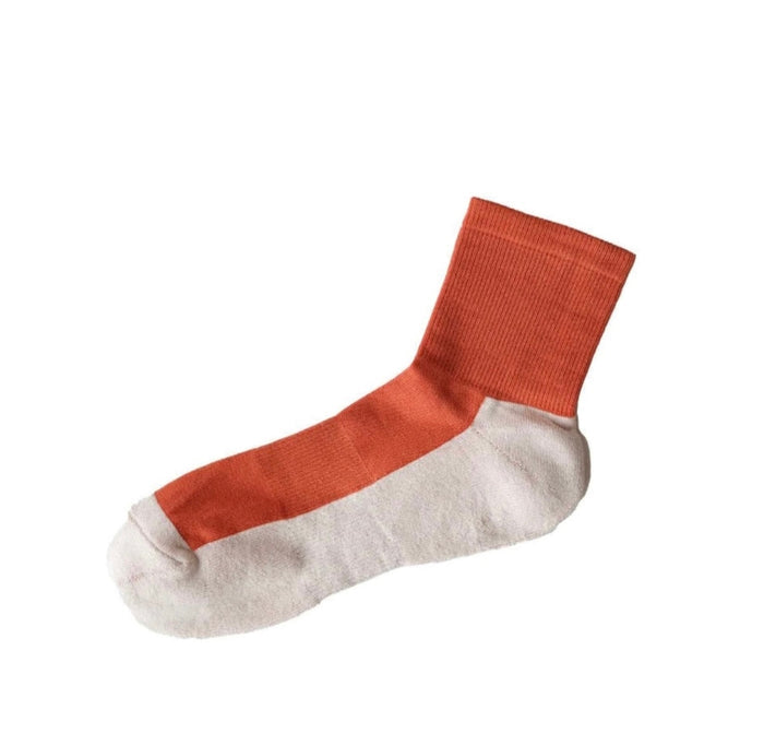 Nishiguchi Kutsushita Cotton Cashmere Walking Socks | Apricot Orange
