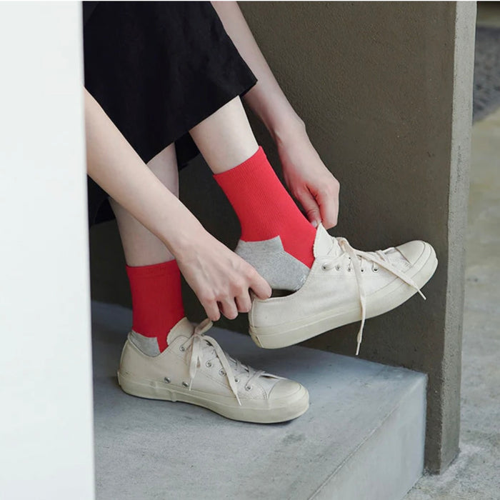 Nishiguchi Kutsushita Cotton Cashmere Walking Socks | Red Sox Limited Color