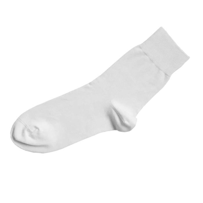 Nishiguchi Kutsushita Egyptian Cotton Plain Socks | White