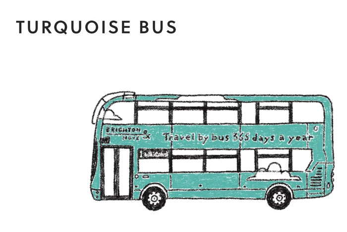 Nishiguchi Kutsushita Egyptian Cotton Socks | Turquoise Bus (2026 Limited Color)