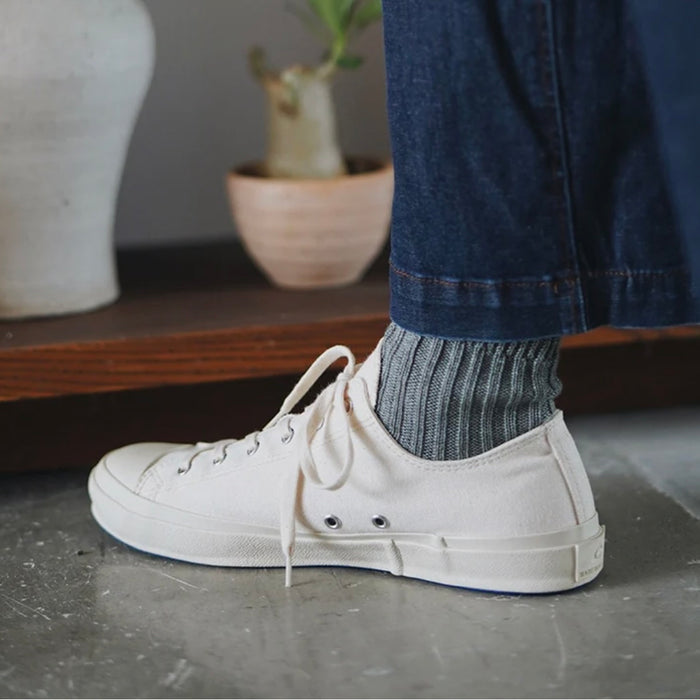 Nishiguchi Kutsushita Linen Ribbed Socks | Beige