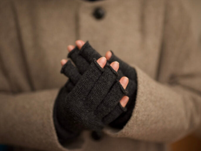 Nishiguchi Kutsushita Merino Arm Warmers | Charcoal