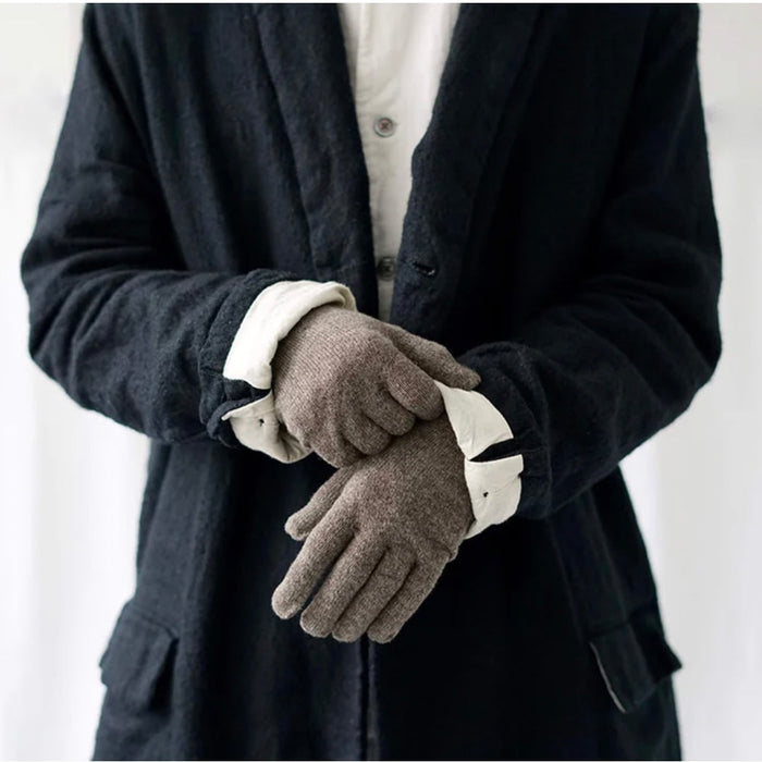 Nishiguchi Kutsushita Merino Gloves | Brown