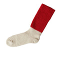 Nishiguchi Kutsushita Mohair Wool Pile Socks | Christmas Red| Medium Only