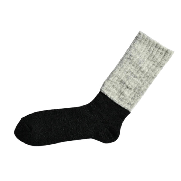 Nishiguchi Kutsushita Mohair Wool Pile Socks | Light Gray