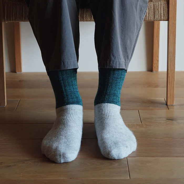 Nishiguchi Kutsushita Mohair Wool Pile Socks | T-Green (2024 Limited Color)