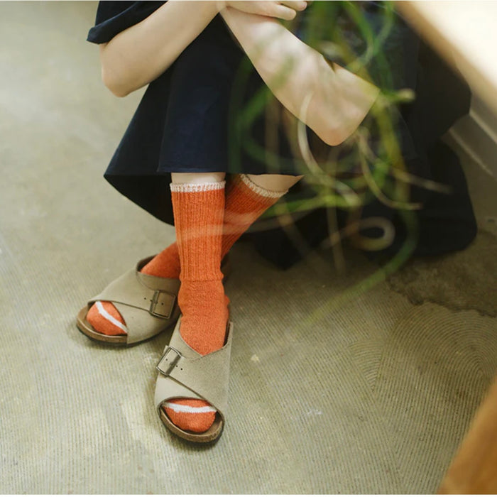 Nishiguchi Kutsushita Silk Cotton Socks | Beer Amber Limited Color