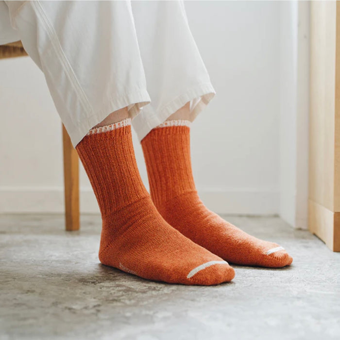 Nishiguchi Kutsushita Silk Cotton Socks | Beer Amber Limited Color