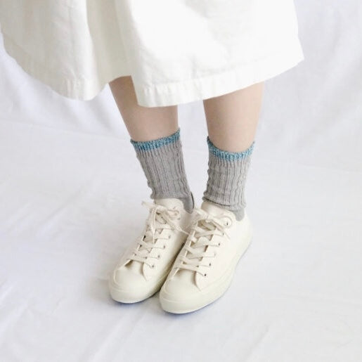 Nishiguchi Kutsushita Silk Cotton Socks | Light Gray