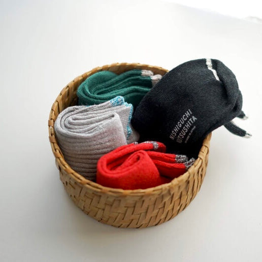 Nishiguchi Kutsushita Silk Cotton Socks | Lush Green aka Amazon